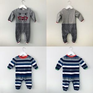 Bundle of two sweater onesies